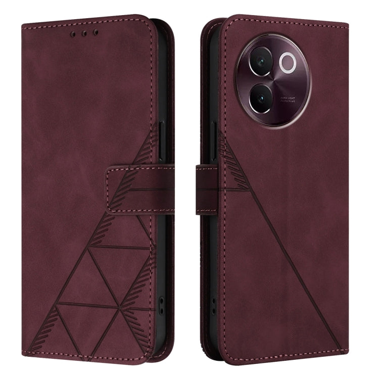 For vivo V30e 5G Global Crossbody 3D Embossed Flip Leather Phone Case
