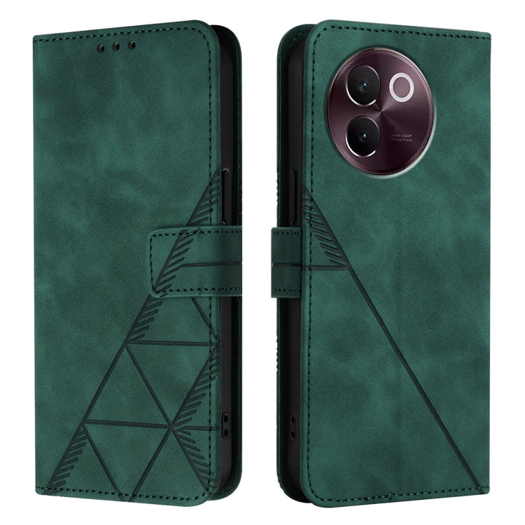For vivo V30e 5G Global Crossbody 3D Embossed Flip Leather Phone Case