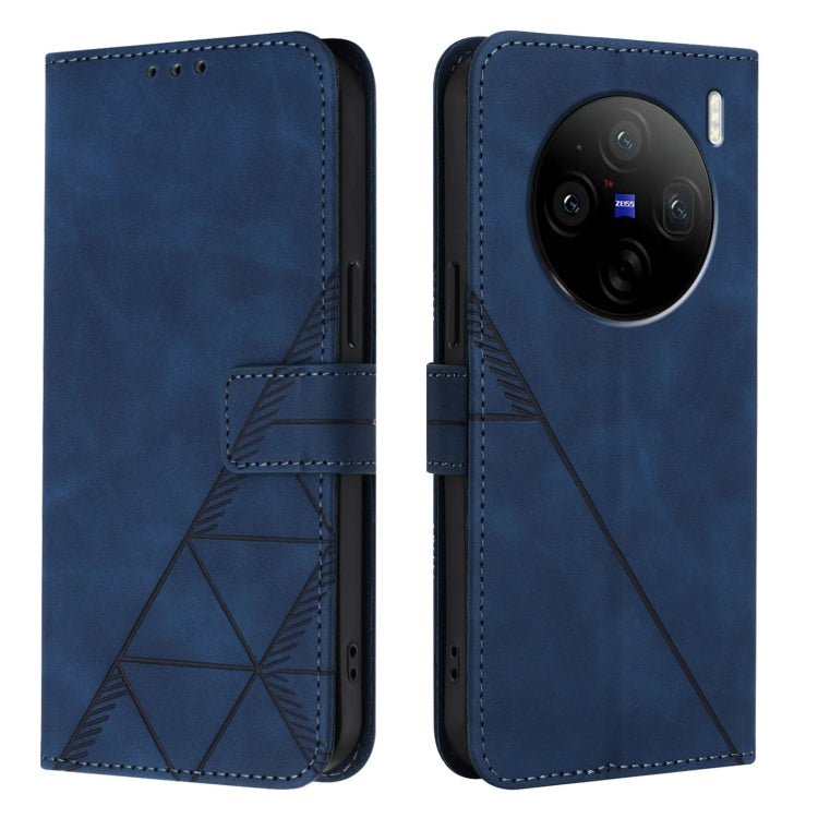 For vivo X100s Crossbody 3D Embossed Flip Leather Phone Case