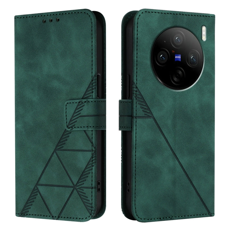 For vivo X100s Crossbody 3D Embossed Flip Leather Phone Case