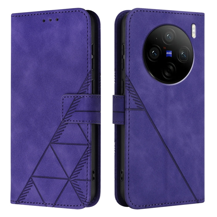 For vivo X100s Crossbody 3D Embossed Flip Leather Phone Case