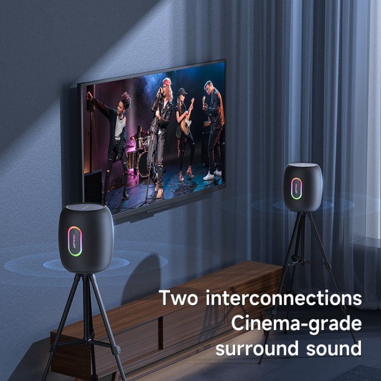 Zealot S64 Shocking Sound Super Subwoofer Bluetooth Speaker with RGB Light - Black