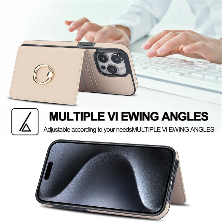 For iPhone 15 Pro Max RFID Anti-theft Card Ring Holder Phone Case