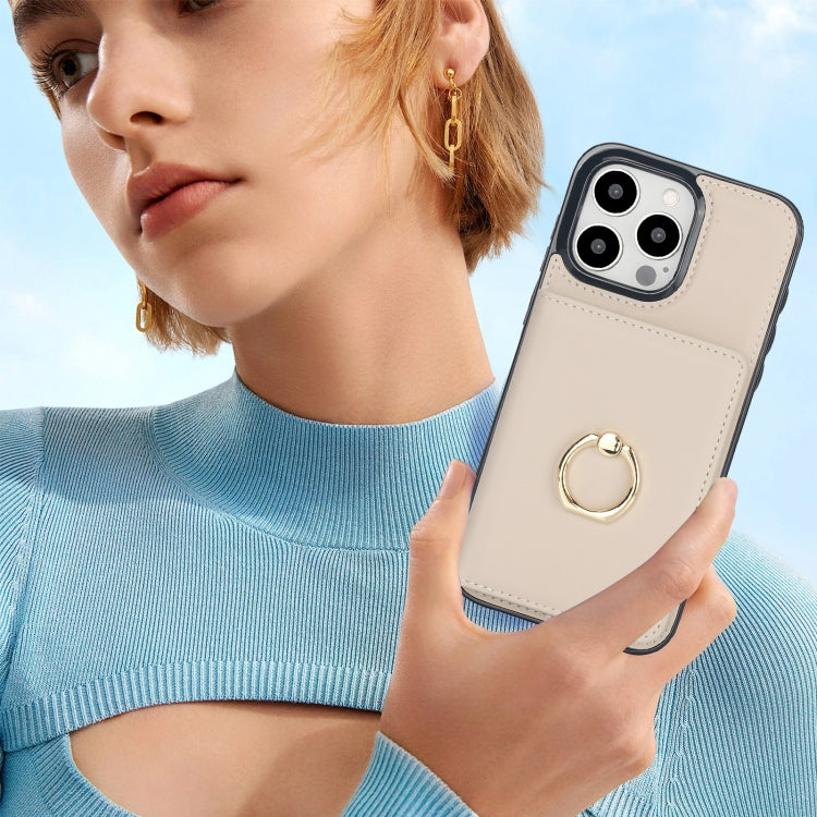 For iPhone 15 Pro Max RFID Anti-theft Card Ring Holder Phone Case