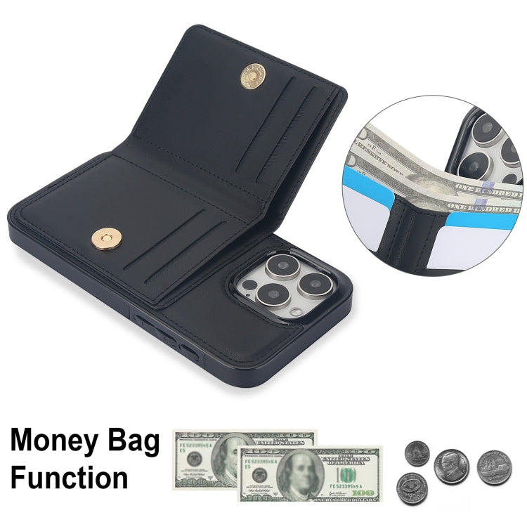 For iPhone 15 Pro Max RFID Anti-theft Card Ring Holder Phone Case