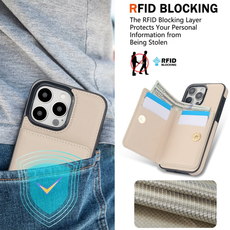 For iPhone 15 Pro RFID Anti-theft Card Ring Holder Phone Case
