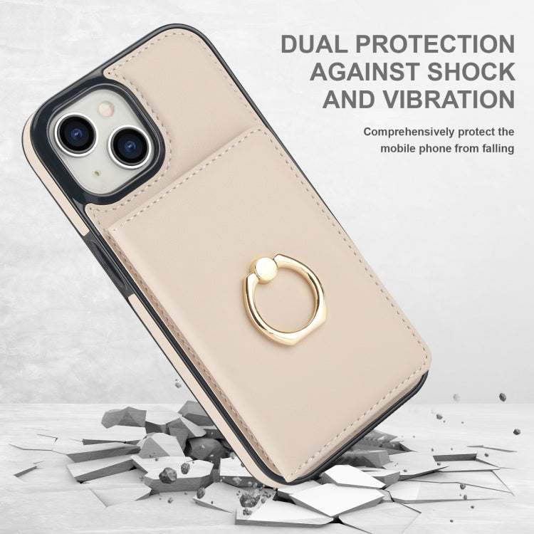 For iPhone 15 Plus RFID Anti-theft Card Ring Holder Phone Case