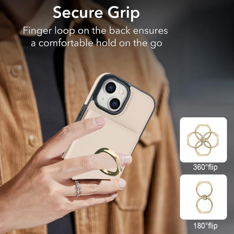 For iPhone 15 Plus RFID Anti-theft Card Ring Holder Phone Case