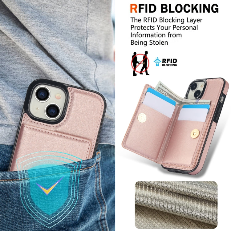 For iPhone 15 Plus RFID Anti-theft Card Ring Holder Phone Case