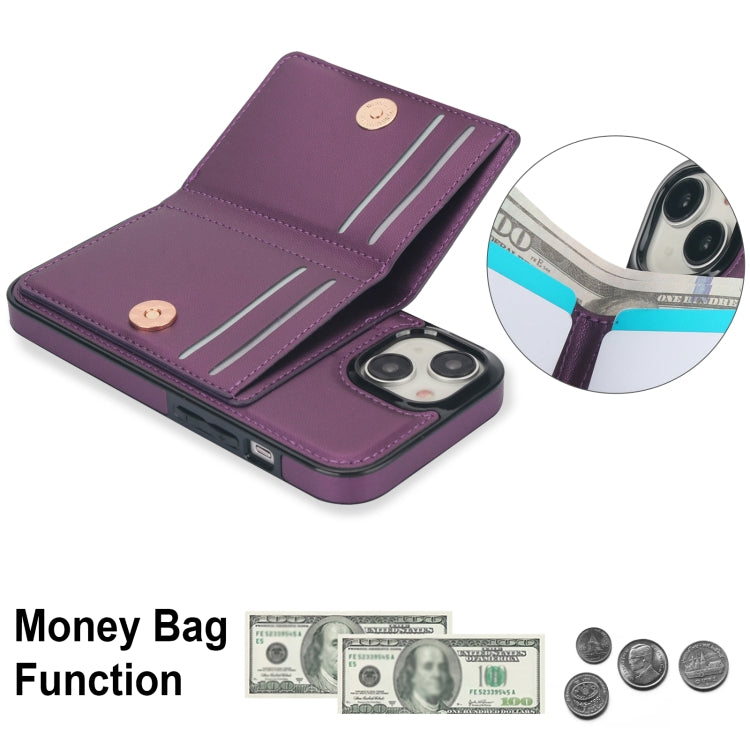 For iPhone 15 Plus RFID Anti-theft Card Ring Holder Phone Case