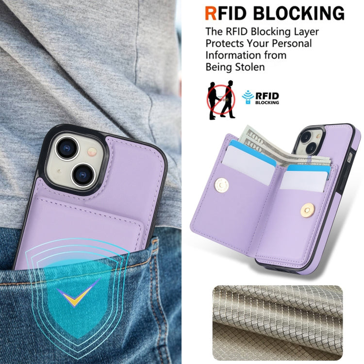 For iPhone 15 Plus RFID Anti-theft Card Ring Holder Phone Case