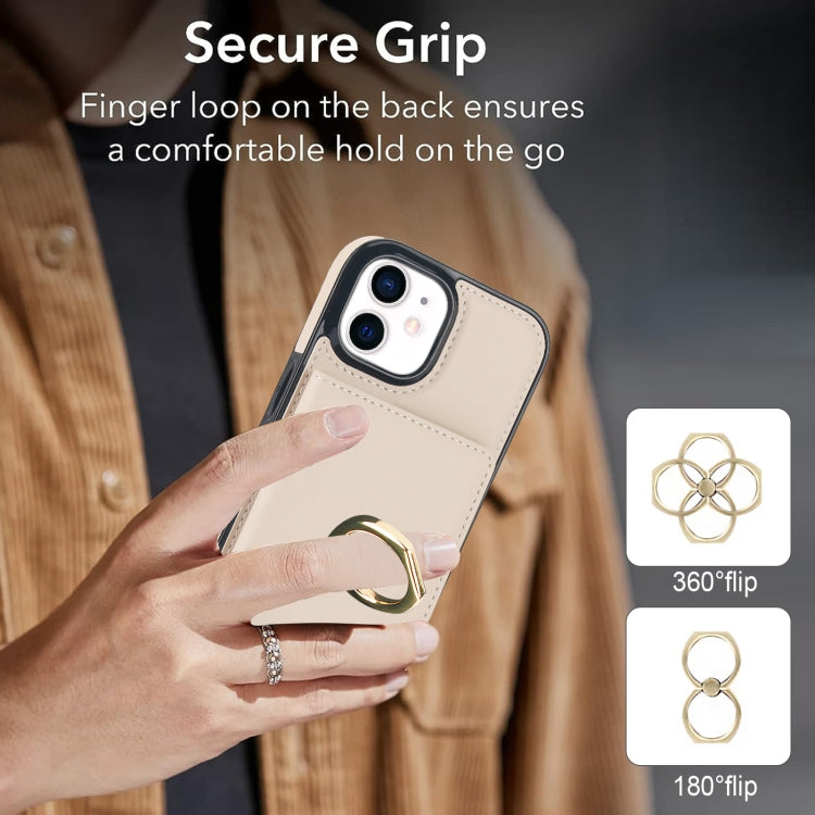 For iPhone 14 Plus RFID Anti-theft Card Ring Holder Phone Case