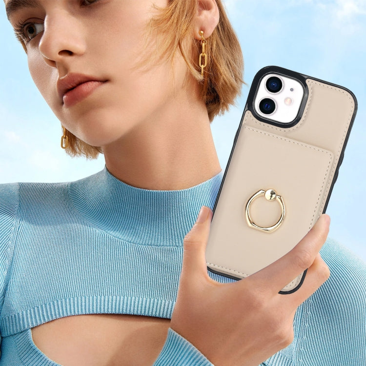 For iPhone 14 Plus RFID Anti-theft Card Ring Holder Phone Case