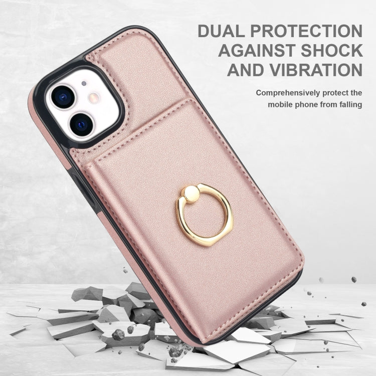For iPhone 14 Plus RFID Anti-theft Card Ring Holder Phone Case