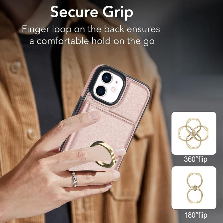 For iPhone 14 Plus RFID Anti-theft Card Ring Holder Phone Case