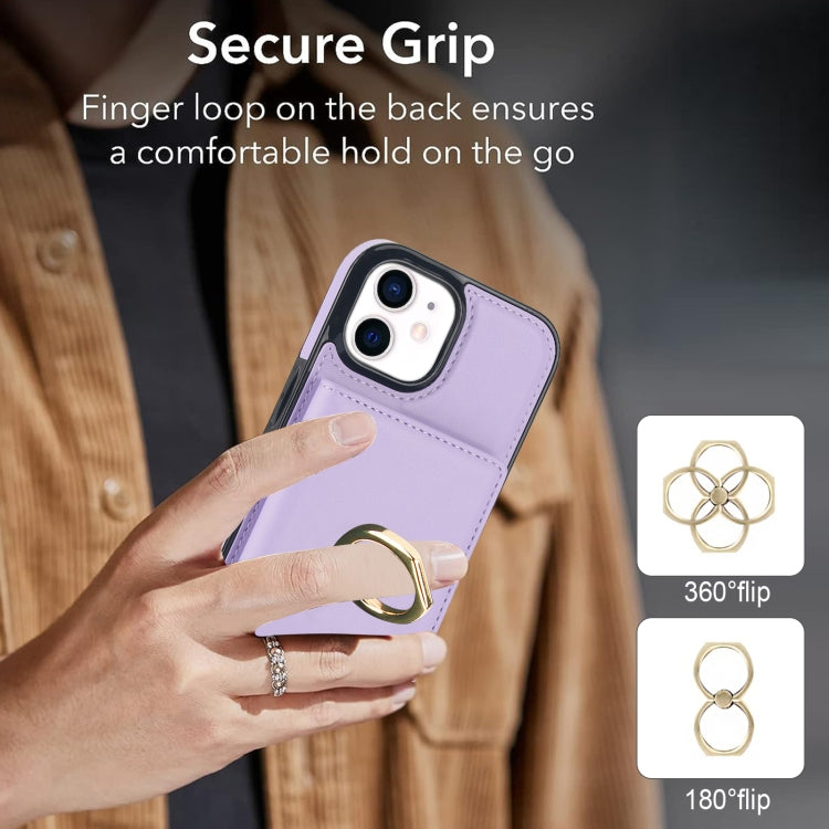 For iPhone 14 Plus RFID Anti-theft Card Ring Holder Phone Case
