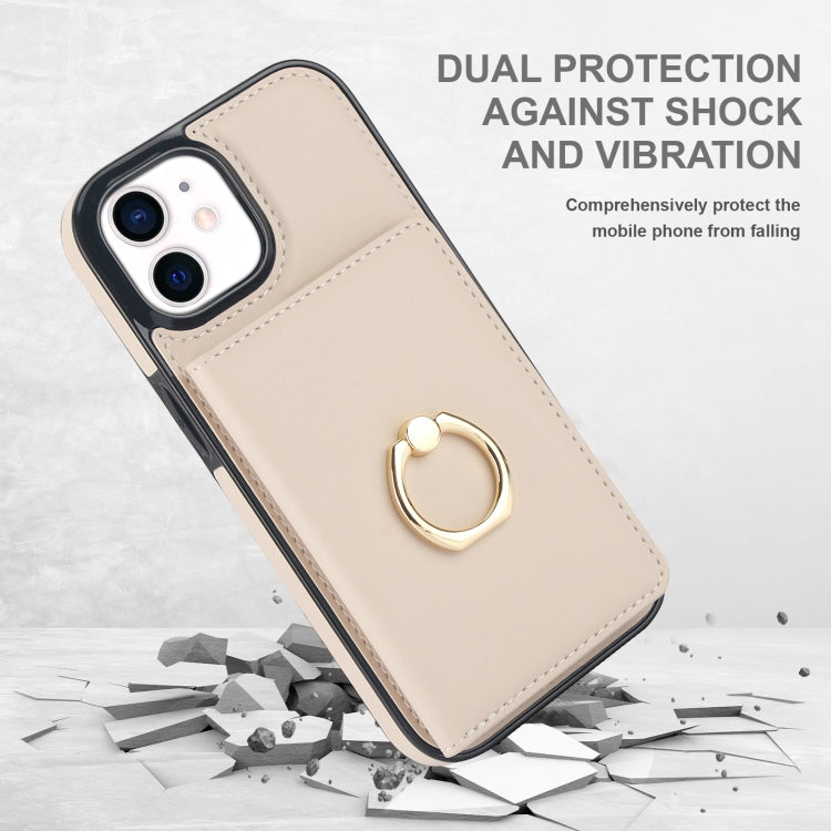 For iPhone 14/13 RFID Anti-theft Card Ring Holder Phone Case