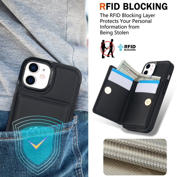 For iPhone 14/13 RFID Anti-theft Card Ring Holder Phone Case