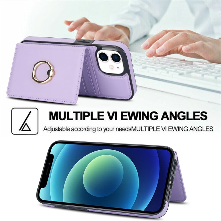 For iPhone 14/13 RFID Anti-theft Card Ring Holder Phone Case