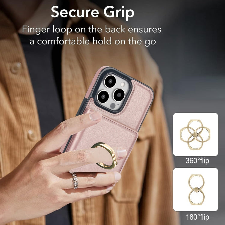 For iPhone 13 Pro Max RFID Anti-theft Card Ring Holder Phone Case