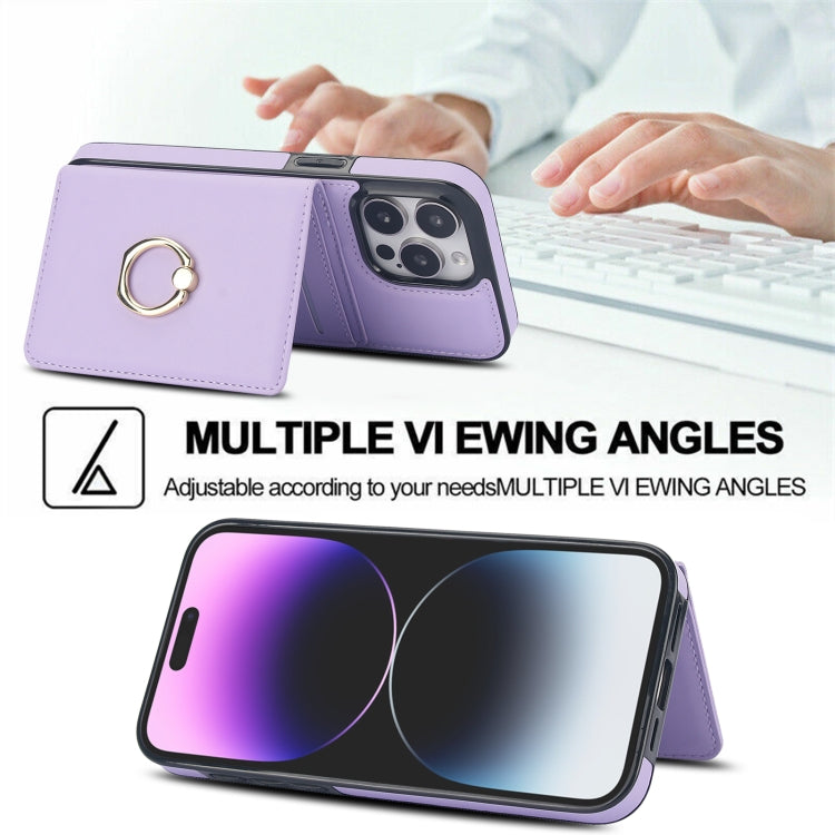 For iPhone 13 Pro Max RFID Anti-theft Card Ring Holder Phone Case