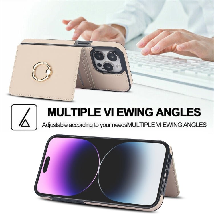 For iPhone 13 Pro RFID Anti-theft Card Ring Holder Phone Case