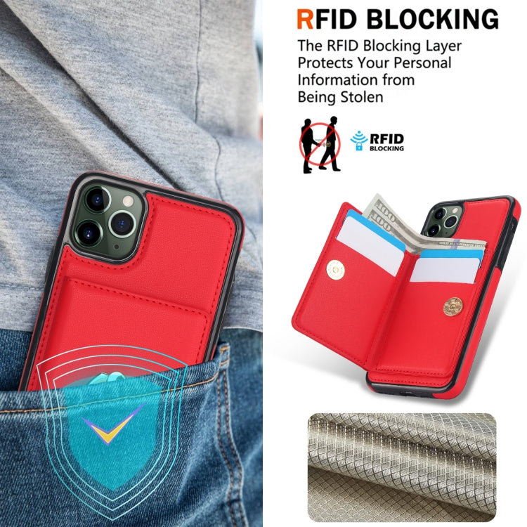 For iPhone 11 Pro RFID Anti-theft Card Ring Holder Phone Case