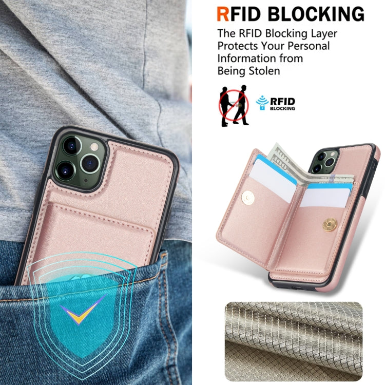 For iPhone 11 Pro RFID Anti-theft Card Ring Holder Phone Case