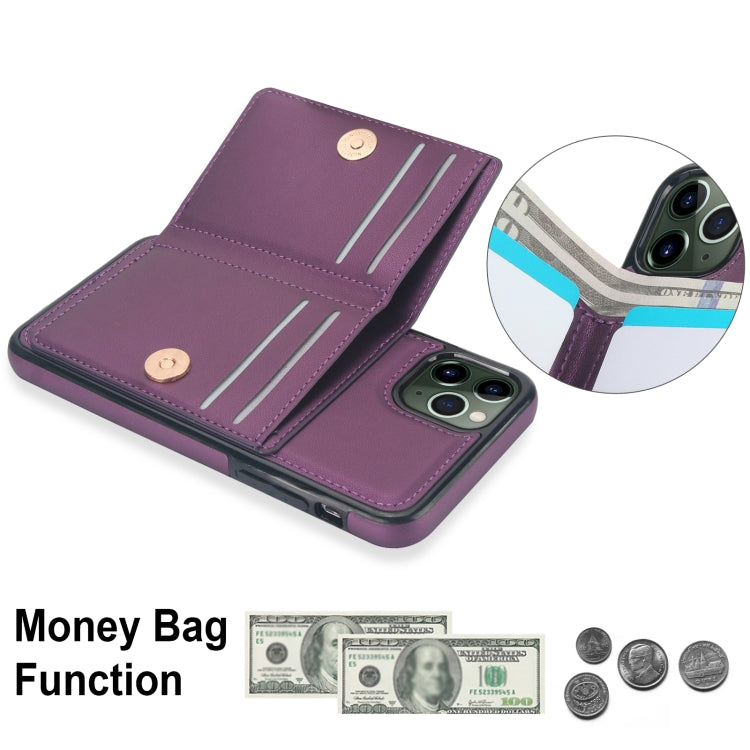 For iPhone 11 Pro RFID Anti-theft Card Ring Holder Phone Case