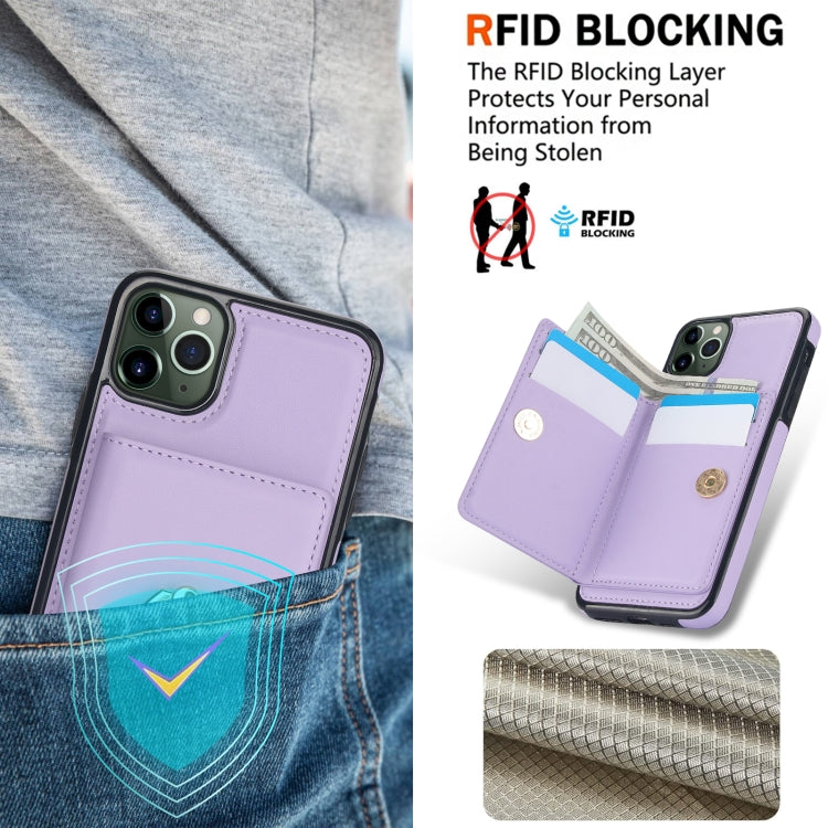 For iPhone 11 Pro RFID Anti-theft Card Ring Holder Phone Case