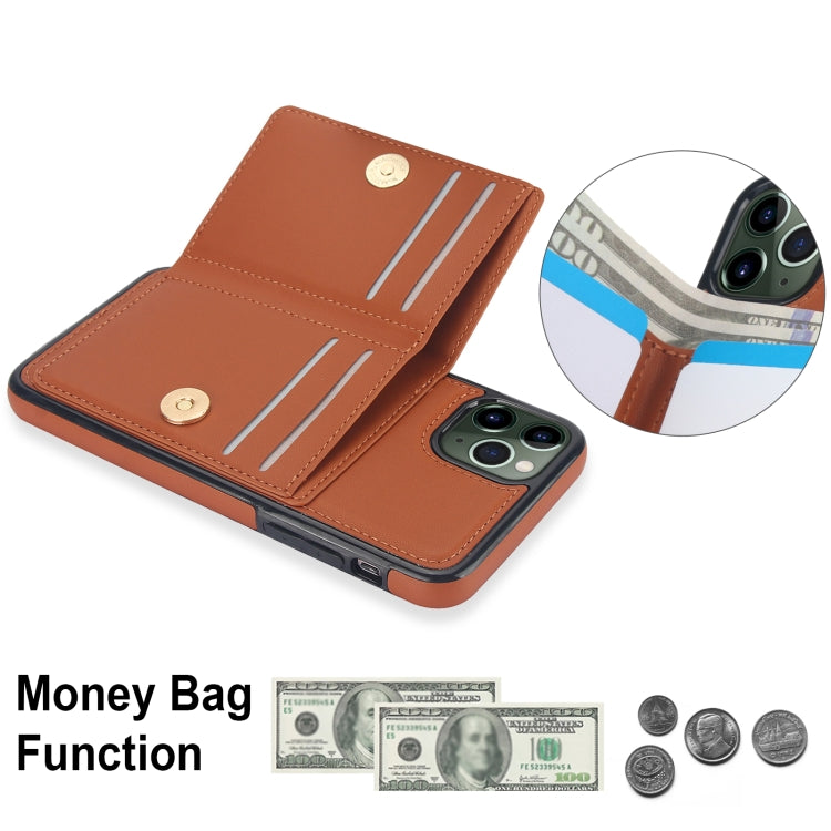 For iPhone 11 Pro RFID Anti-theft Card Ring Holder Phone Case