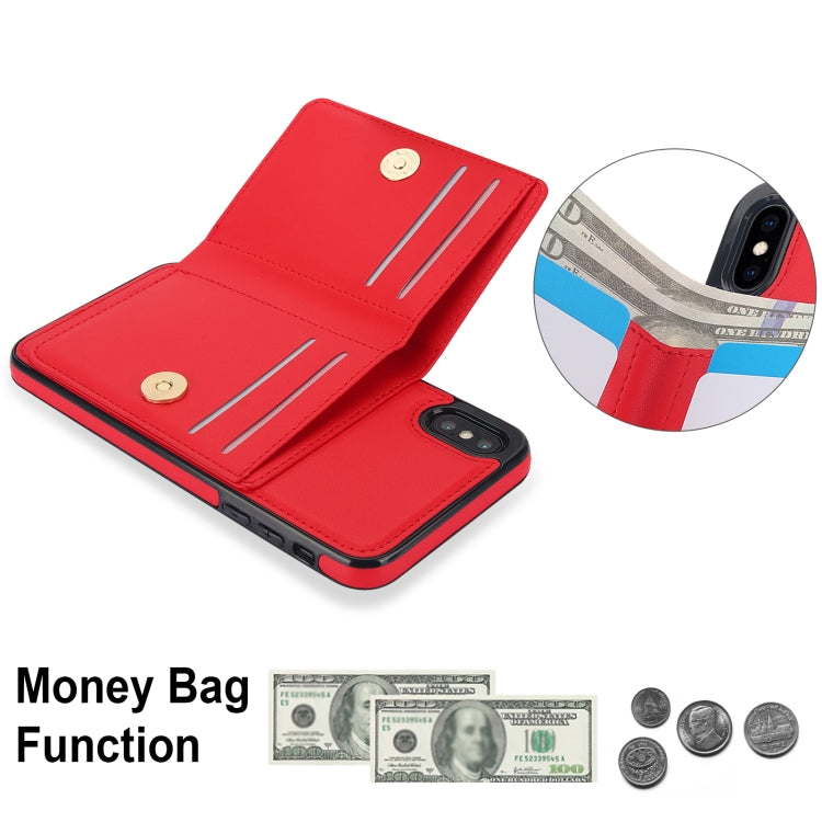 For iPhone XS / X RFID Anti-theft Card Ring Holder Phone Case