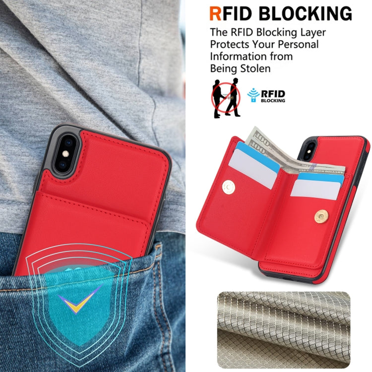 For iPhone XR RFID Anti-theft Card Ring Holder Phone Case