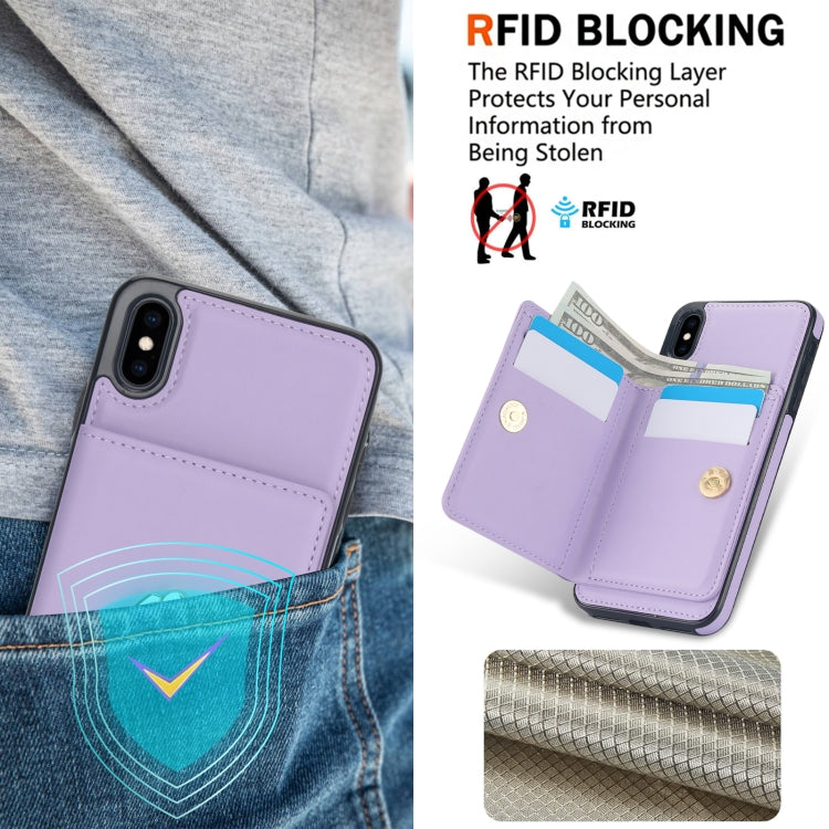 For iPhone XR RFID Anti-theft Card Ring Holder Phone Case