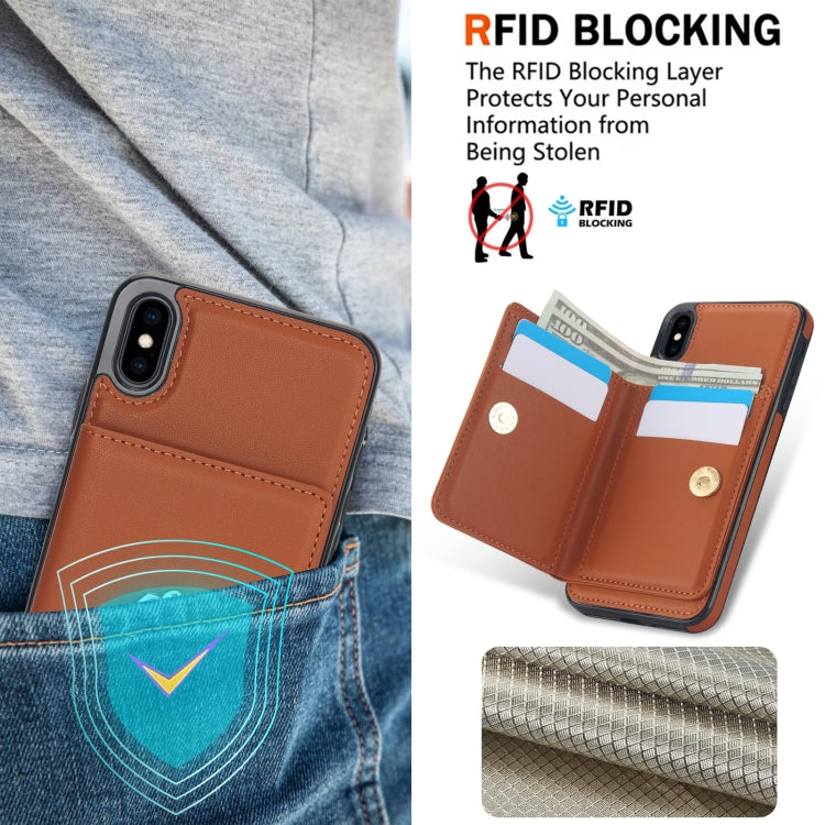 For iPhone XR RFID Anti-theft Card Ring Holder Phone Case