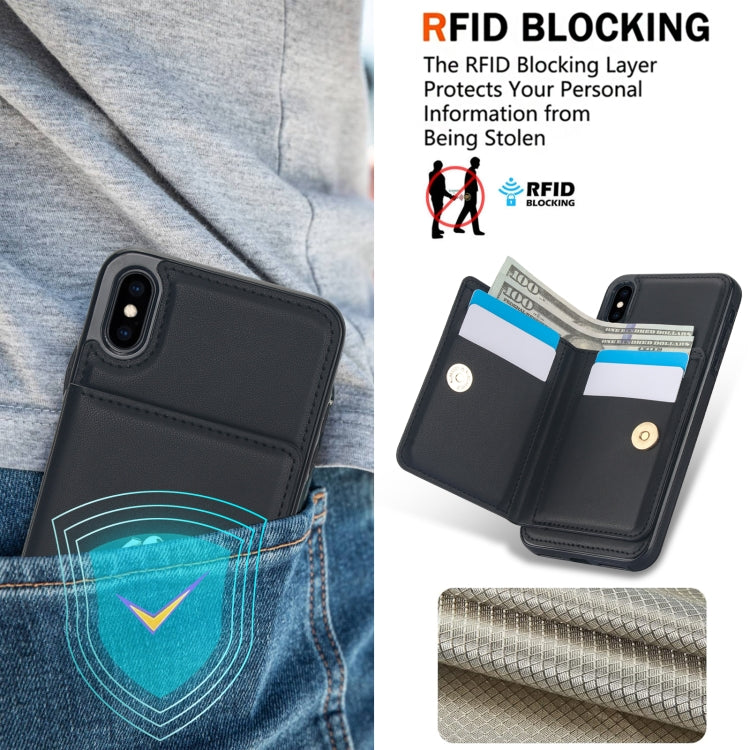 For iPhone XS Max RFID Anti-theft Card Ring Holder Phone Case