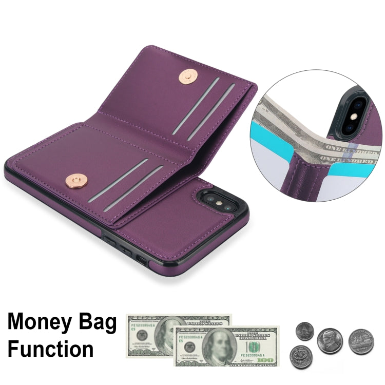For iPhone XS Max RFID Anti-theft Card Ring Holder Phone Case