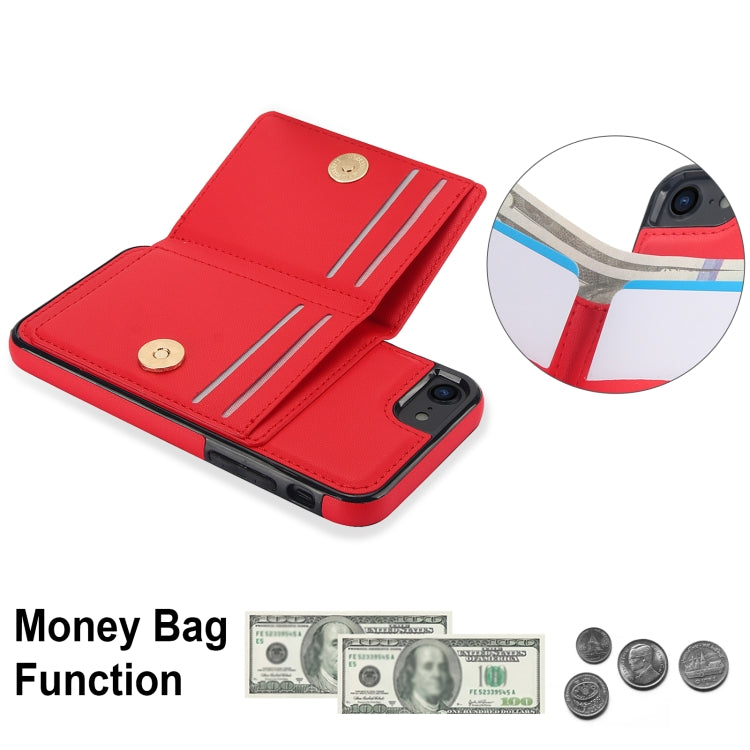 For iPhone 8 Plus / 7 Plus RFID Anti-theft Card Ring Holder Phone Case