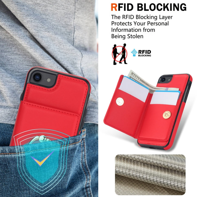 For iPhone 8 Plus / 7 Plus RFID Anti-theft Card Ring Holder Phone Case