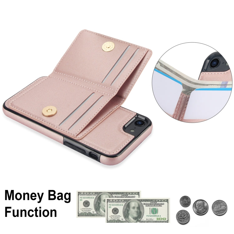 For iPhone 8 Plus / 7 Plus RFID Anti-theft Card Ring Holder Phone Case