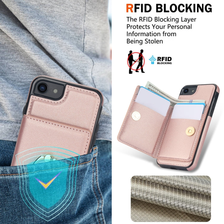 For iPhone 8 Plus / 7 Plus RFID Anti-theft Card Ring Holder Phone Case