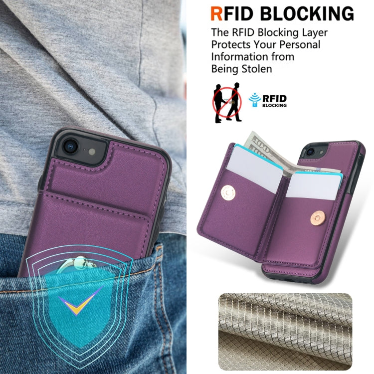 For iPhone 8 Plus / 7 Plus RFID Anti-theft Card Ring Holder Phone Case