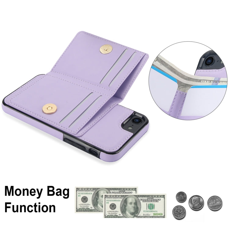For iPhone 8 Plus / 7 Plus RFID Anti-theft Card Ring Holder Phone Case