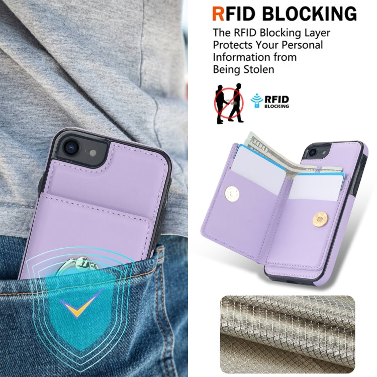 For iPhone 8 Plus / 7 Plus RFID Anti-theft Card Ring Holder Phone Case