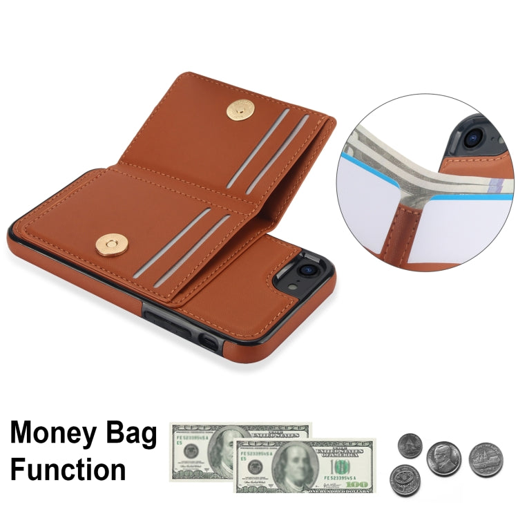 For iPhone 8 Plus / 7 Plus RFID Anti-theft Card Ring Holder Phone Case