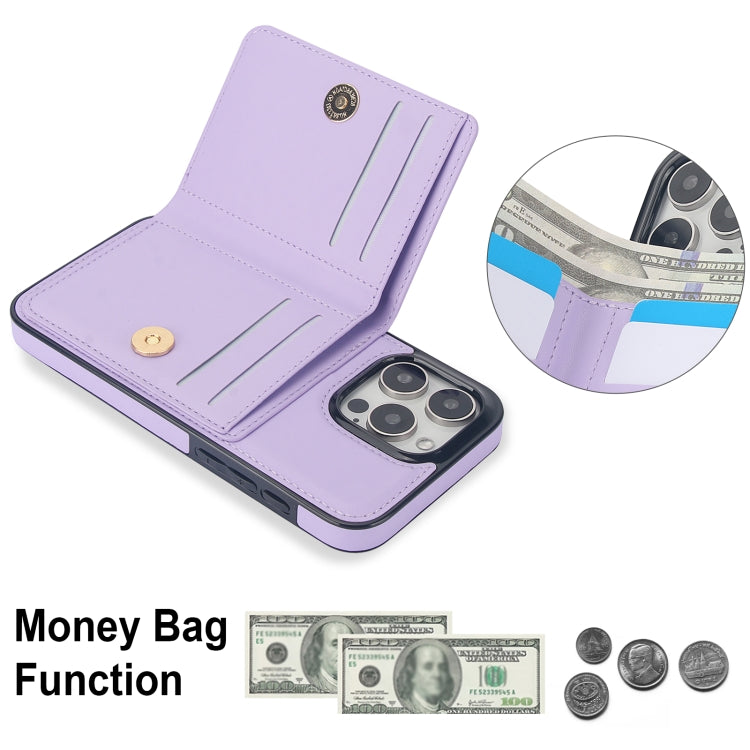 For iPhone 16 Pro Max RFID Anti-theft Card Ring Holder Phone Case