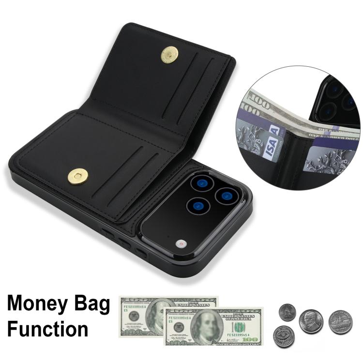 For iPhone 17 Pro RFID Anti-theft Card Ring Holder Phone Case