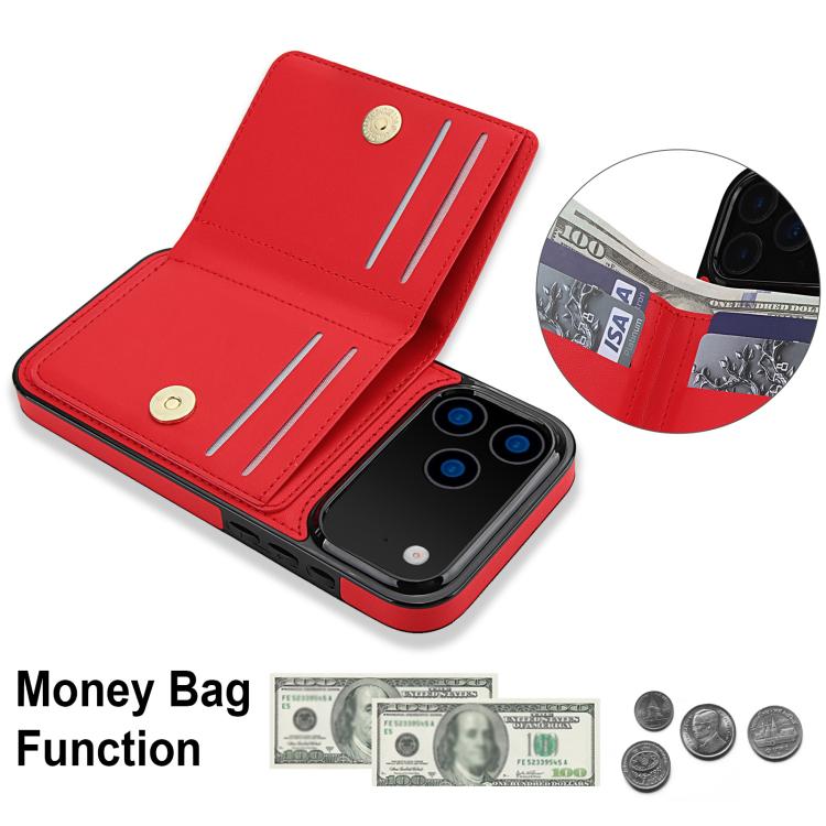 For iPhone 17 Pro RFID Anti-theft Card Ring Holder Phone Case