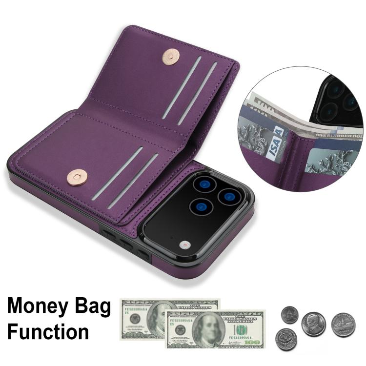 For iPhone 17 Pro RFID Anti-theft Card Ring Holder Phone Case