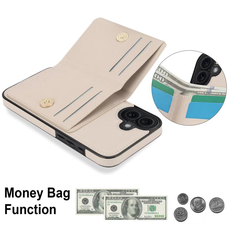 For iPhone 17 RFID Anti-theft Card Ring Holder Phone Case